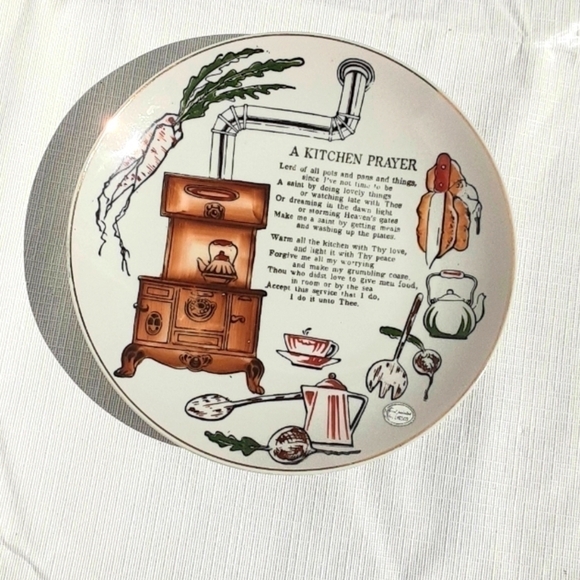 Vintage Decorative Collectable Plate.  Wall Art.  A Kitchen Prayer - Picture 1 of 4